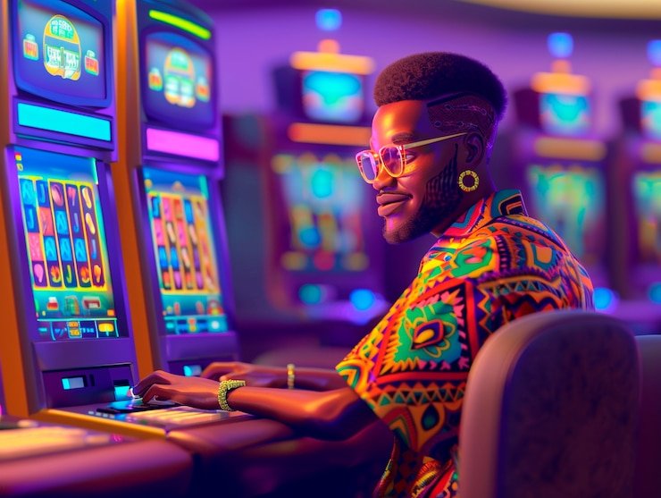Antarmuka permainan Fortune Tiger menampilkan gulungan dan tombol kontrol